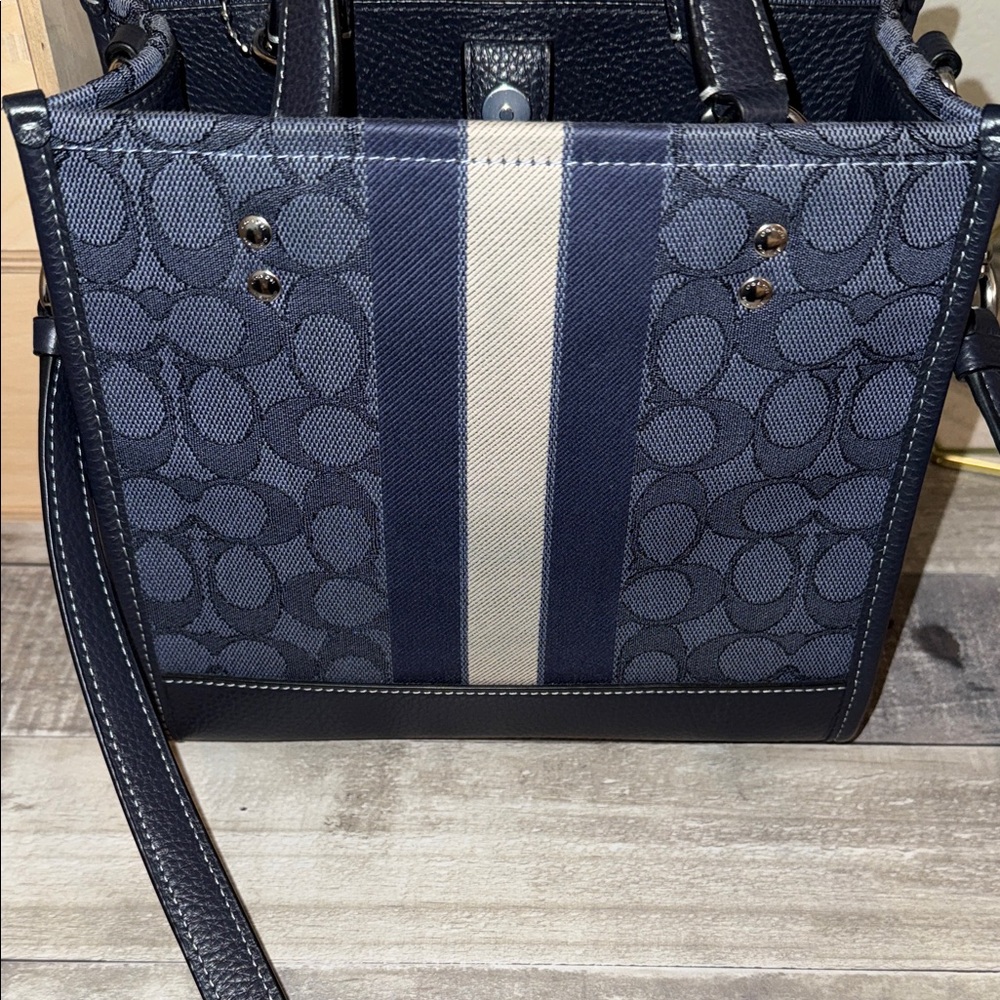 Coach Navy Blue Signature Tote Bag - Picture 5 of 7